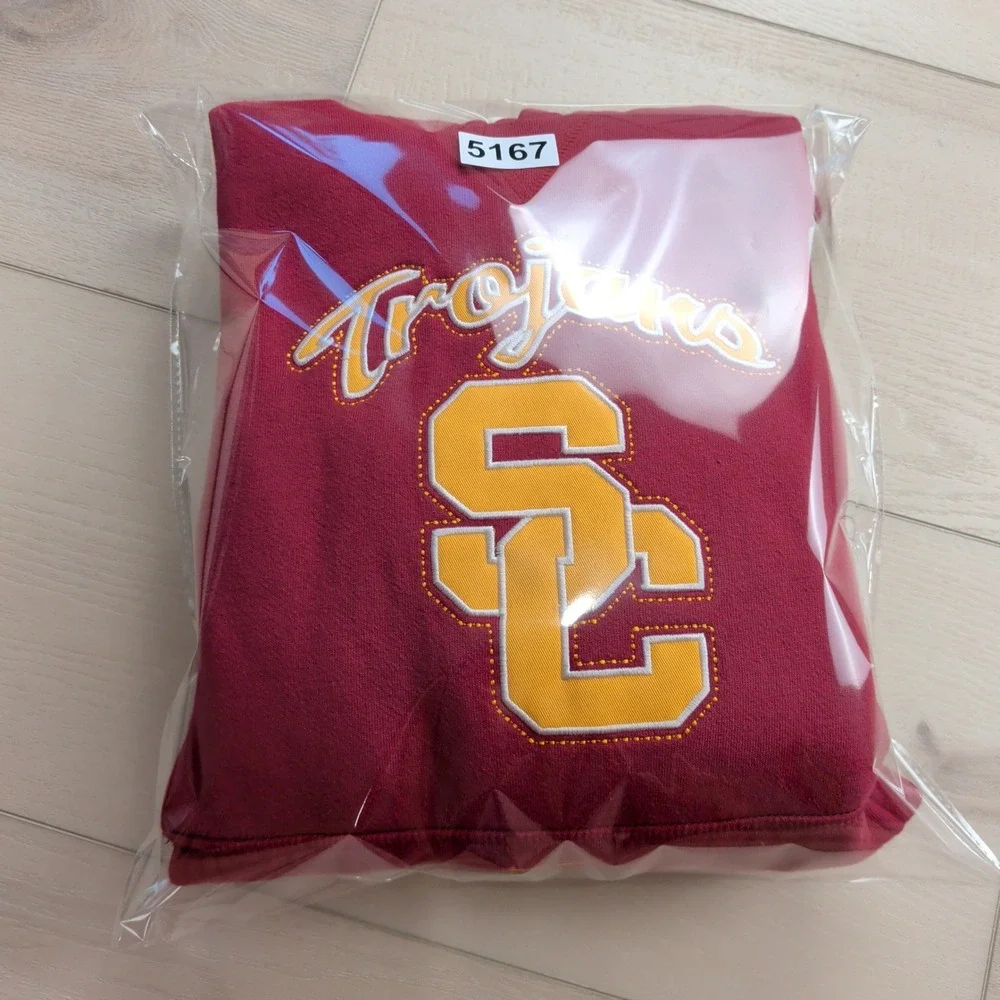 Nike USC Trojans Hoodie Mens Small Cardinal Red Embroidered Swoosh Sweatshirt